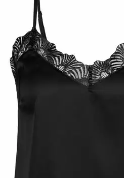 Топ LASCANA Spaghetti, черный
