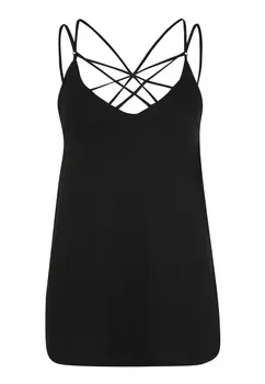 Топ LASCANA Spaghetti, черный