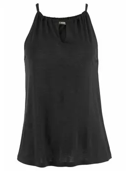 Топ LASCANA Spaghetti, черный