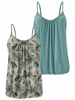 Топ LASCANA Spaghetti, цвет grn-bedruckt, mint