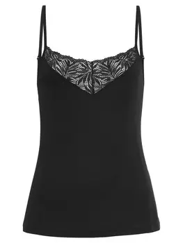 Топ LASCANA Spitzen, черный