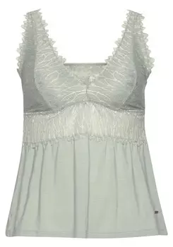 Топ LASCANA Spitzen, цвет jade