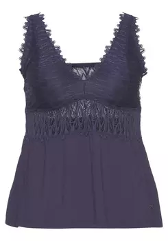 Топ LASCANA Spitzen, ночной синий