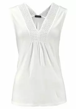 Топ LASCANA Strand, кремовый