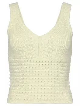 Топ LASCANA Strick, кремовый