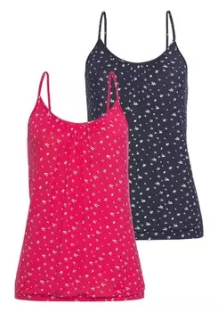 Топ Lascana, темно-синий/красный