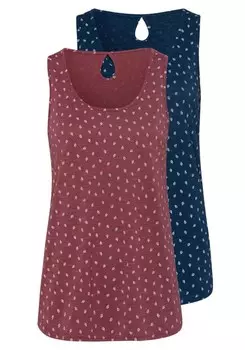 Топ Lascana, темно-синий/ягодный