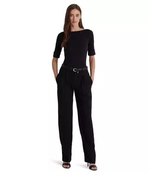 Топ Lauren Ralph Lauren Stretch Cotton Boatneck Top, цвет Polo Black