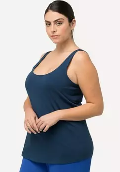 Топ LAYERED TANK Ulla Popken, сине-серый