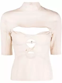 Топ Le Haut Palmi Jacquemus, нейтральный цвет