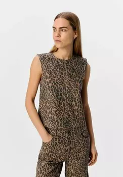 Топ LEO - Blouse Object, коричневый
