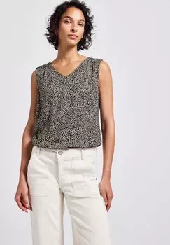 Топ LEO-MIT SMOCK-DETAILS - Blouse Street One, серый