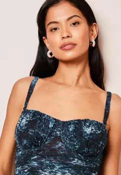 Топ LEOPARD PRINT Lipsy, синий