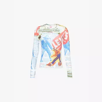 Топ Levi'S x adsb andersson bell second skin с графическим принтом и эластичной тканью Levis, мультиколор