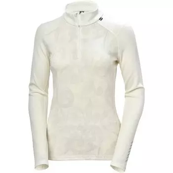 Топ Lifa Merino Midweight с молнией 1/2 и графическим принтом — женский Helly Hansen, цвет Off White Rosemaling