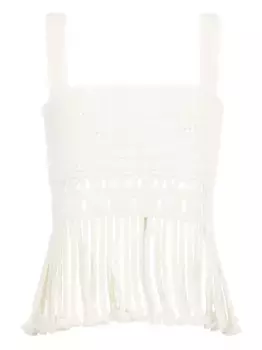 Топ Lilea в технике кроше с бахромой Gabriela Hearst, белый