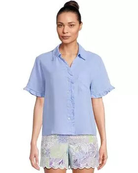 Топ Lilly Pulitzer Carden Ruffle Top, цвет Jacaranda Blue