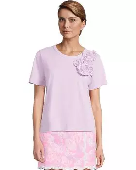 Топ Lilly Pulitzer Clairmont Rosette Knit Top, цвет Water Hyacinth