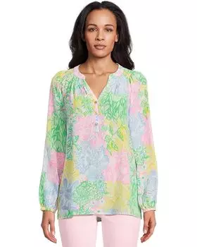 Топ Lilly Pulitzer Elsa Top, цвет Multi Bright Delight Patch