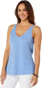 Топ Lilly Pulitzer Florin Sleeveless Linen Top, цвет Beckon Blue/Sea Salt Blue