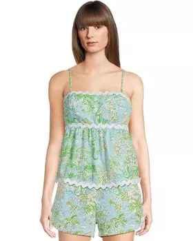 Топ Lilly Pulitzer Jaydis Top, цвет Fresh Water Blue Sunbathers Bliss