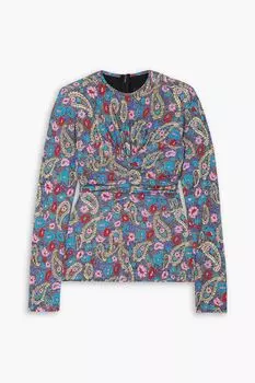 Топ Linazi из джерси со сборками и принтом ISABEL MARANT, синий