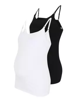 Топ Lindex Maternity, черный/белый