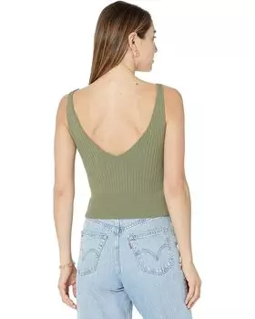 Топ line and dot Lynn Sweater Tank Top, оливковый