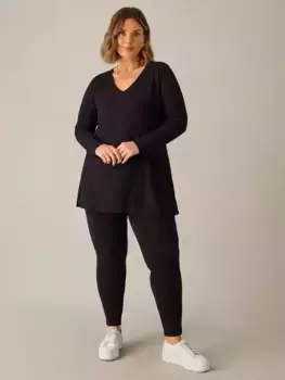 Топ Live Unlimited Curve Cotton Slub Long Sleeve, черный