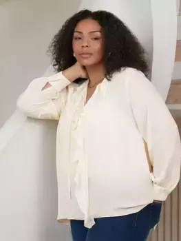 Топ Live Unlimited Curve Ruffle Front, слоновая кость