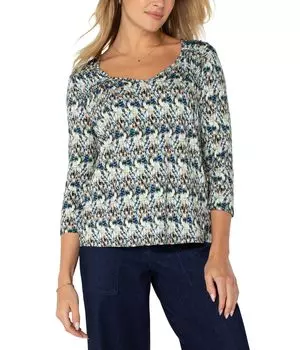 Топ Liverpool Los Angeles 3/4, цвет Blue Multi Texture