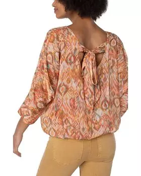 Топ Liverpool Los Angeles Gathered Hem Dolman Tie-Back Top, цвет Kaleidoscope