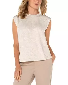 Топ Liverpool Los Angeles Sleeveless Crew Neck Knit Top, цвет Oatmeal Heather