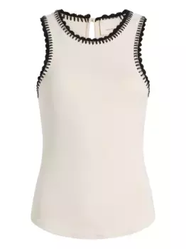Топ Lizzie в технике кроше Cinq A Sept, белый