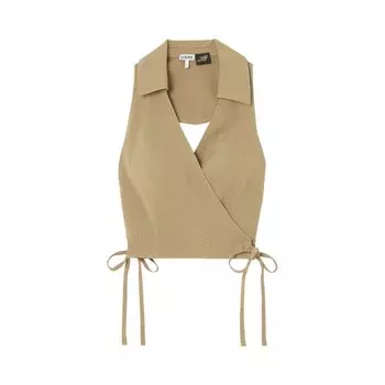 Топ Loewe Paula's Ibiza Wrap Top, коричневый