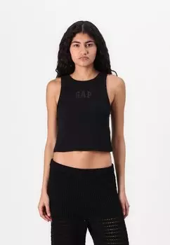 Топ LOGO CROP TANK GAP, черный
