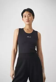 Топ LOGO TANK KARL LAGERFELD, черный