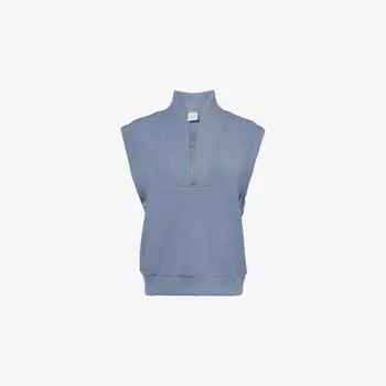 Топ Loretta из эластичного джерси с застежкой-молнией на половину длины Varley, синий