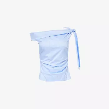 Топ Lori из эластичного хлопка в полоску Sir, голубой