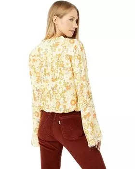Топ Lost + Wander Prairie Rose Top, цвет Orange/Yellow Floral