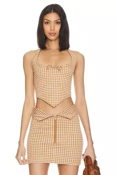 Топ Lovers and Friends Holland, цвет Brown & White