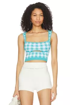Топ Lovers and Friends Maeva Crop, цвет Turquoise & White
