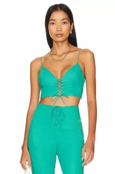 Топ Lovers and Friends Sterling Crop, зеленый