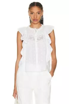 Топ Loveshackfancy Charlsie, цвет True White