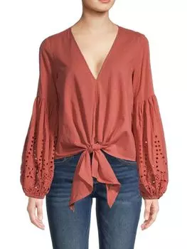 Топ Lovestitch с завязками на талии, terracotta