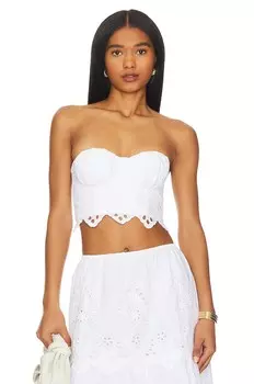 Топ LPA Francesca Eyelet Corset, белый