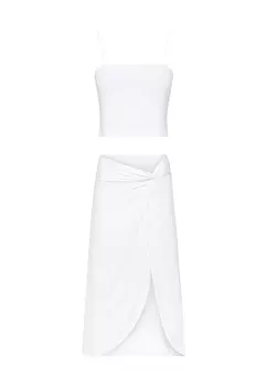 Топ LSCN BY LASCANA Spaghetti, белый