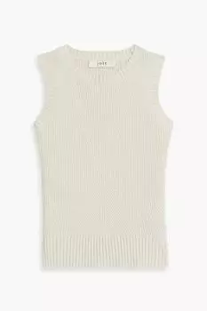 Топ Lucian из смесового хлопка с отделкой пуантами JOIE, слоновая кость