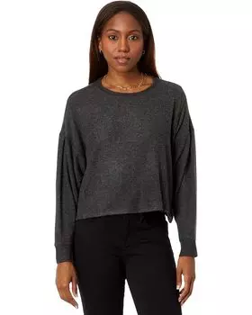 Топ Lucky Brand Cloud Jersey Exposed Seam, цвет Charcoal Heather