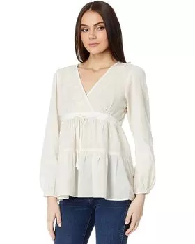 Топ Lucky Brand Embroidered Babydoll, белый